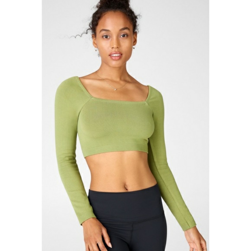 Fabletics Kinsley Cropped Seamless Long Sleeve